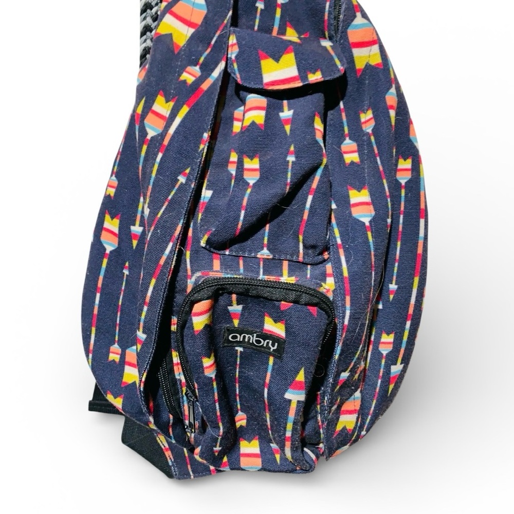 Ambry Nora Sling Crossbody Backpack with Arrow Pattern - Picture 3 of 5